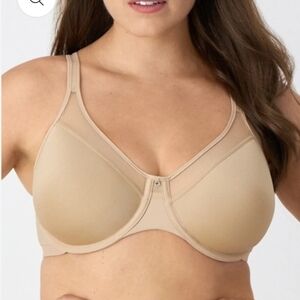 Bali One Smooth Ultra Light Seamless Tan Underwire Bra 38D